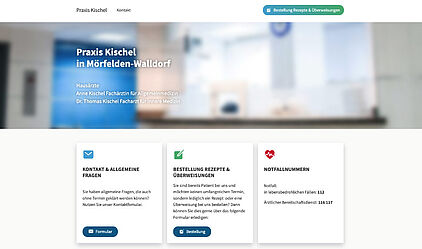 Website für Praxis Dr. Kischel